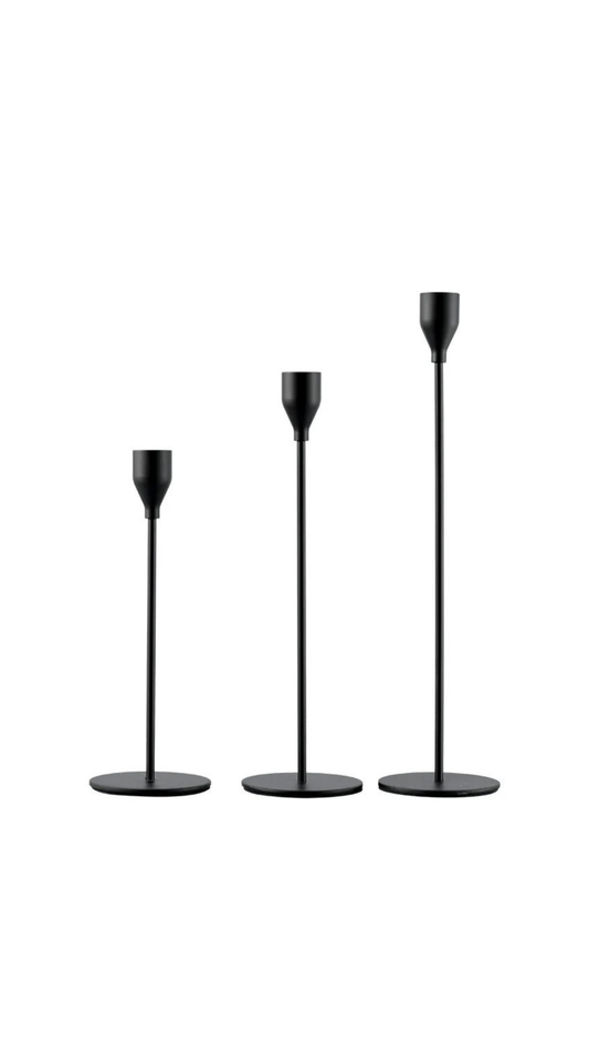Kerzenhalter Bali, 3 Stück Schwarz