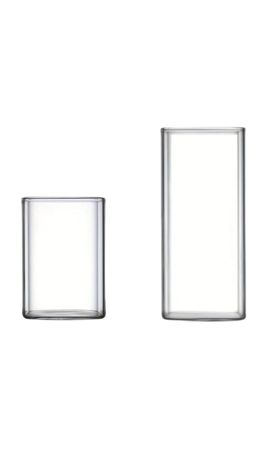 Eckiges Glas Roma, 4 Stück